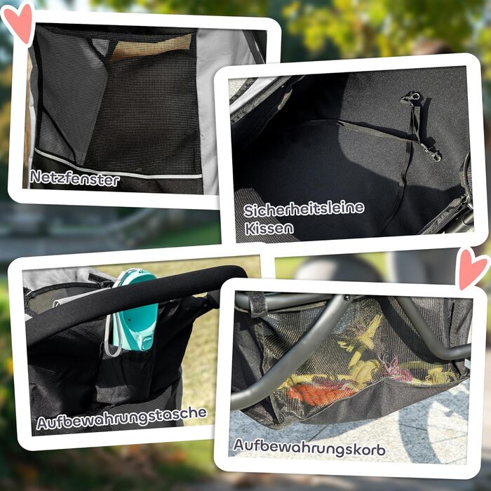 Візок для собак PawHut - візок-бігун для маленьких собак та котів до 10 кг, сірий