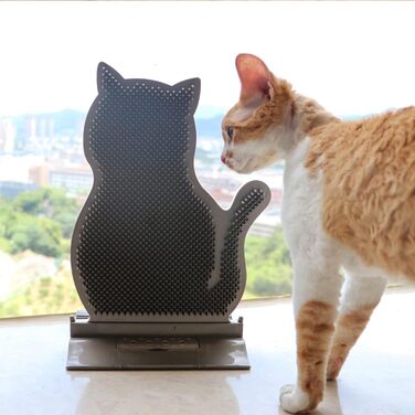 Щітка для котів 3-в-1: масажер, скребок для видалення шерсті та масажна настінна панель. Підходить для короткошерстих та довгошерстих котів.