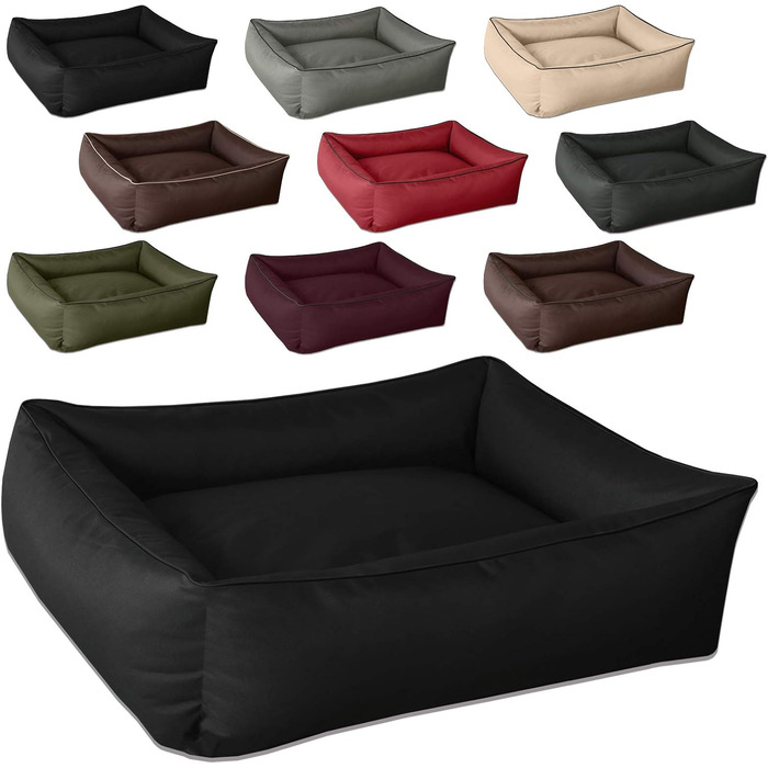 Ліжко для собак BedDog MAX XXL, знімний і праний чохол, чорне, для великих порід