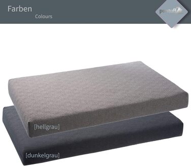 Ортопедичне ліжко для собак знімний чохол, можна прати, вибір кольору та розміру (M, світло-сірий)