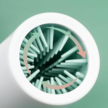 Очисник лап для собак: вимивний мийник лап, без розливання, для маленьких, середніх та великих тварин, зелений, великий розмір