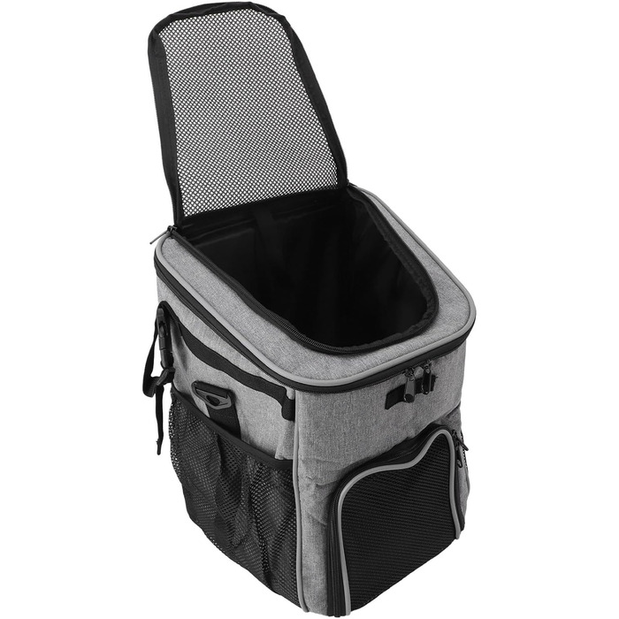 Велосипедний крісло-переноска для тварин RIZGHWOY: водонепроникний та дихаючий, сірий колір, велике завантаження, для кемпінгу та подорожей