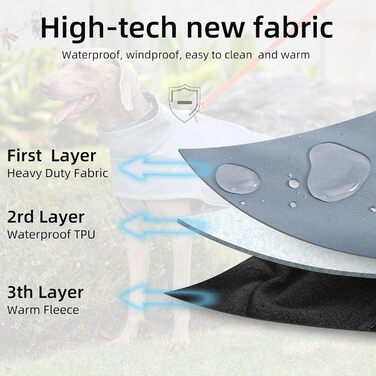 Тепла куртка для собак на холодну погоду, вітрозахисна з коміром, з відбиваючими елементами, міцна, для активного відпочинку (Коричнева/XS)