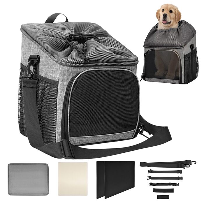 Кошик для собак на велосипед - дихаюче ліжко для тварин | Знімний кріплення для переноски для подорожей, заднього двору, гір та кемпінгу