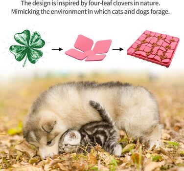 Килимок для повільного годування собак та котів Bowite Silikon з присосками (рожевий)