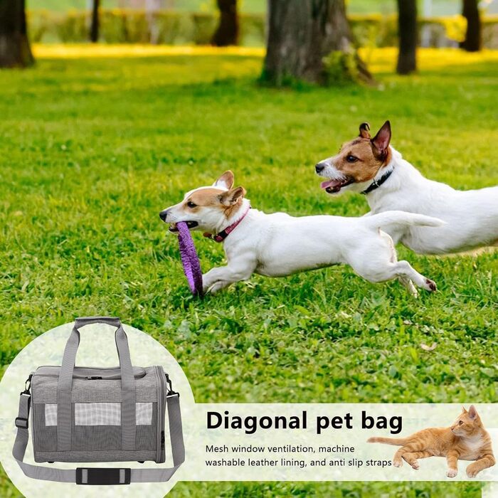 Транспортна переноска для кота/собаки, складана, з регульованим плечовим ременем