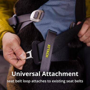 RUFFWEAR Load Up шлейка для собак, сіро-синя, розмір XXS, автомобільна, безпека в дорозі