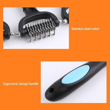 Гребінець для догляду за собаками, щітка для шерсті, аксесуари для догляду за котами, гребінець з нержавіючої сталі для видалення шерсті, інструмент для видалення та розплутування шерсті для цуценят та кроликів