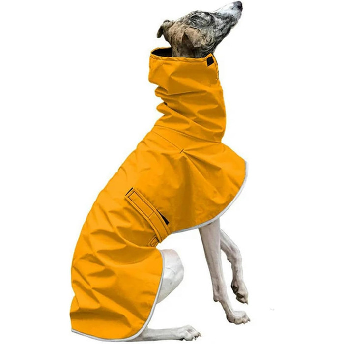 Водонепроникна тепла куртка для собак на зиму, регульована, для породи Віндхаунд, жовта, 5XL