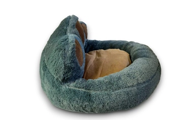 М'яке плюшеве лежак-кокон для собак з високими бортиками
