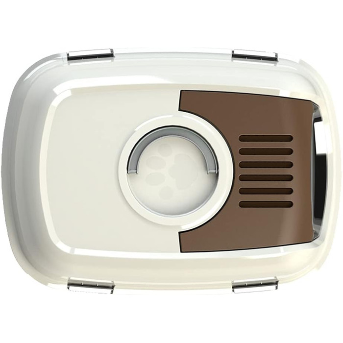 Туалет для котів PeeWee XXL EcoDome з кришкою, закритий котячий туалет з 3 кг деревних гранул, коричнево-слонової кістки