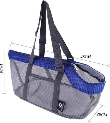 Транспортна сумка для тварин: переноска для маленьких собак, котів та інших дрібних тварин (блакитна)