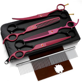 Набір для грумінгу собак та котів, 5-в-1, професійний, з гребінцем, з нержавіючої сталі 440C