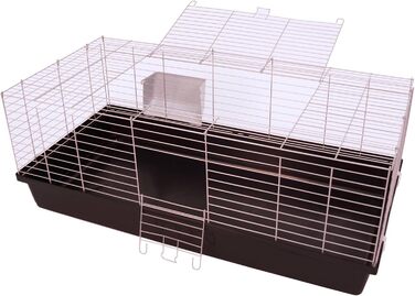 Клітка для кроликів і морських свинок Sammy 120, сріблясто-чорна