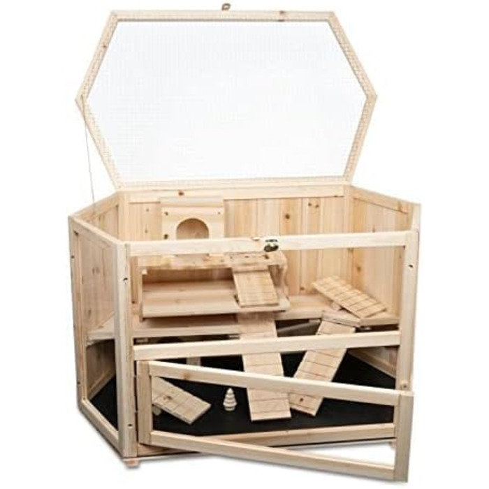 Клітка для хом'яка MATS з дерева, 90x55x55 см, для дому, клітка для дрібних тварин