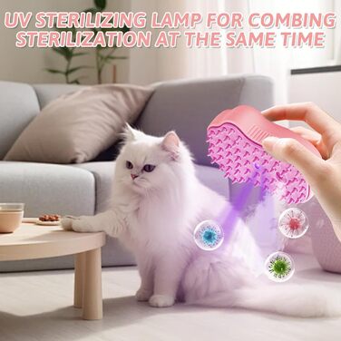 Щітка для котів та собак з водою, самоочисна, з резервуаром та розпилювачем, для масажу та видалення шерсті (Рожевий, Синій, Зелений) (2 шт. рожеві)