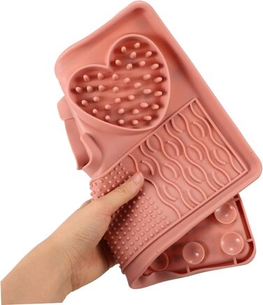 Килимок для собак та котів з присосками, силікон харчового класу, анти-слиз, для повільного годування, нековзний, яскравий, для тварин