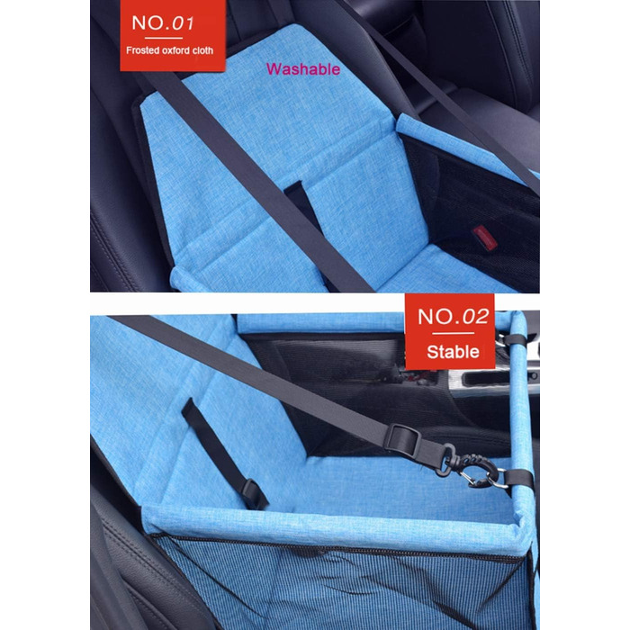 Водонепроникний, дихаючий килимок для автомобіля з тваринами, безпечний підйом, миється, матеріал Oxford, чорний