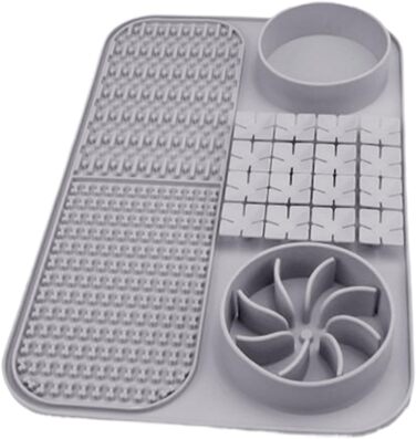 Повільний годівник для собак - килимок-головоломка, килимок для іграшок, сірий L