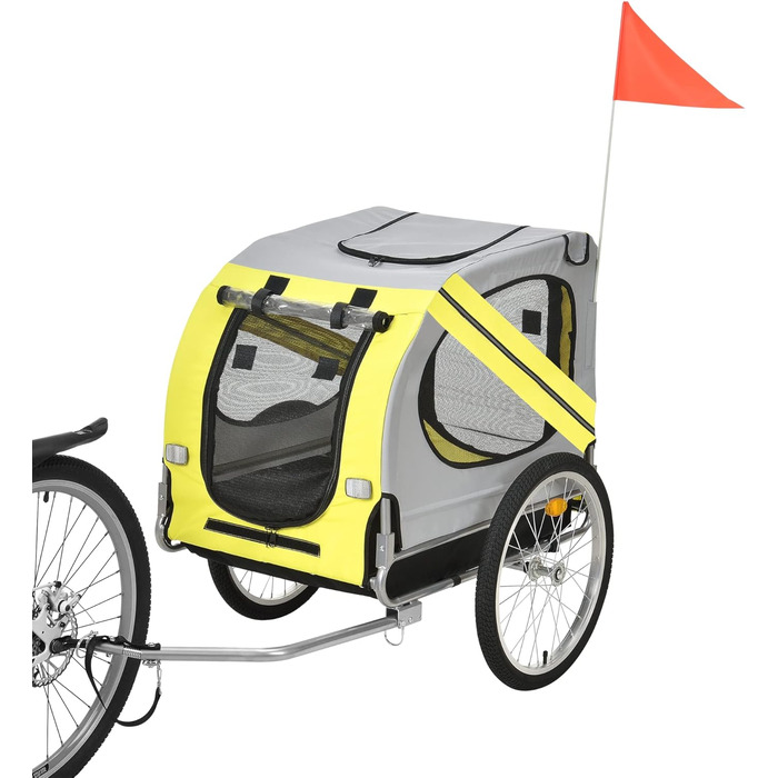 Про-тек Причіп для велосипеда, переноска для собак до 26 кг, жовто-блакитний