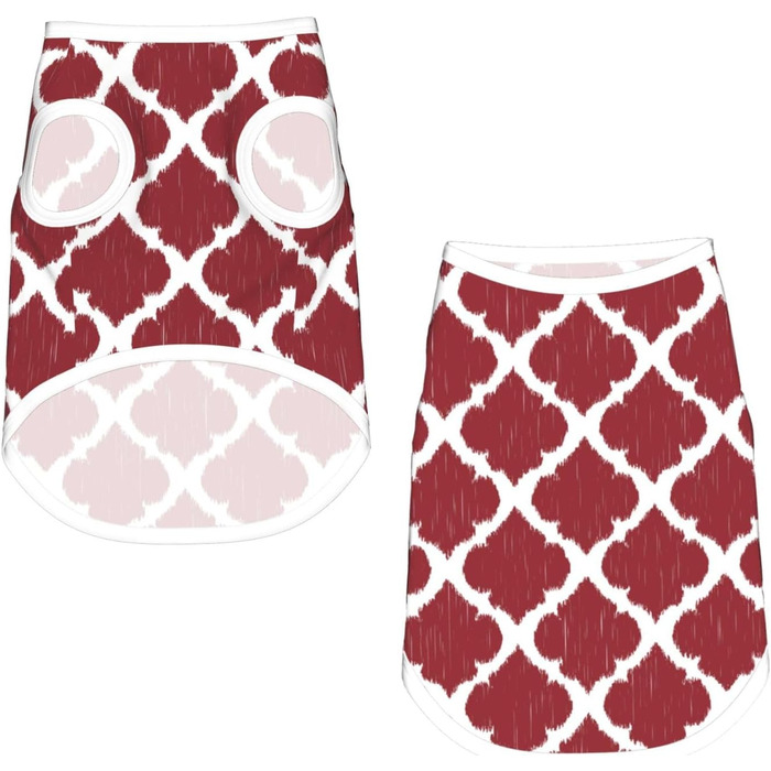 Футболка для собак Marokkanisches, червона, середнього розміру: м'яка, еластична, дихаюча, для теплих сезонів