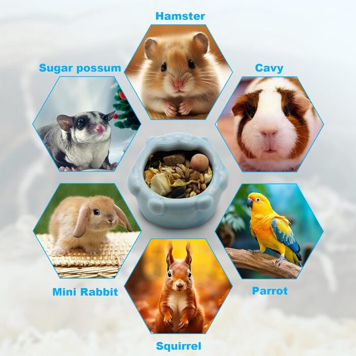 Миска для тварин LuckyOpt Kleiner Keramik, зелена, для хом'яків, кроликів, їжаків, морських свинок