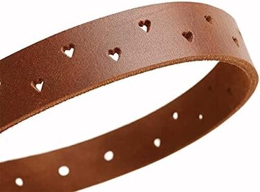 Нашийник для собак HUNTER Aalborg Soul, колір коньячний з сердечком, міцний, розмір 45