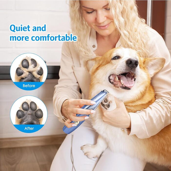 Триммер для собак та котів 2-в-1 з пилососом Brifit, USB, для догляду за лапами, вухами, очима та обличчям
