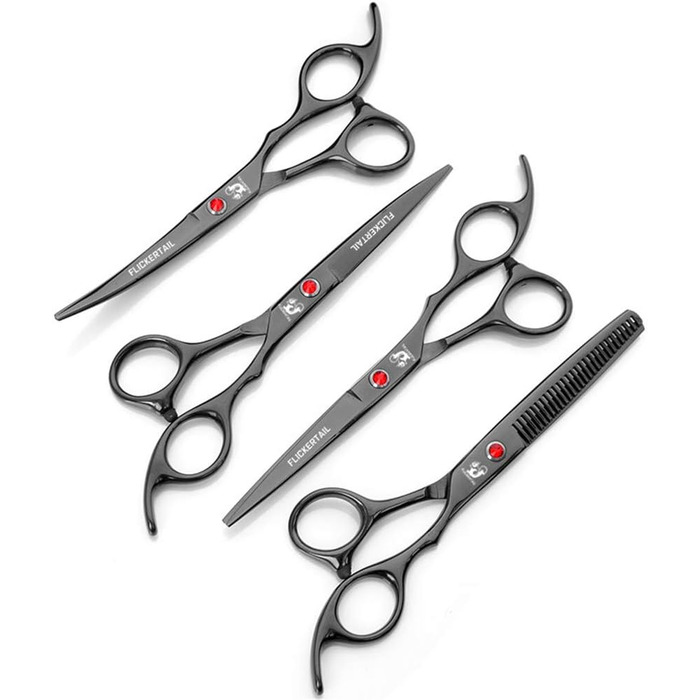 Набір професійних ножиць для грумінгу тварин 6.0 дюймів, з нержавіючої сталі, для салонів та дому, фіолетовий (Burst)