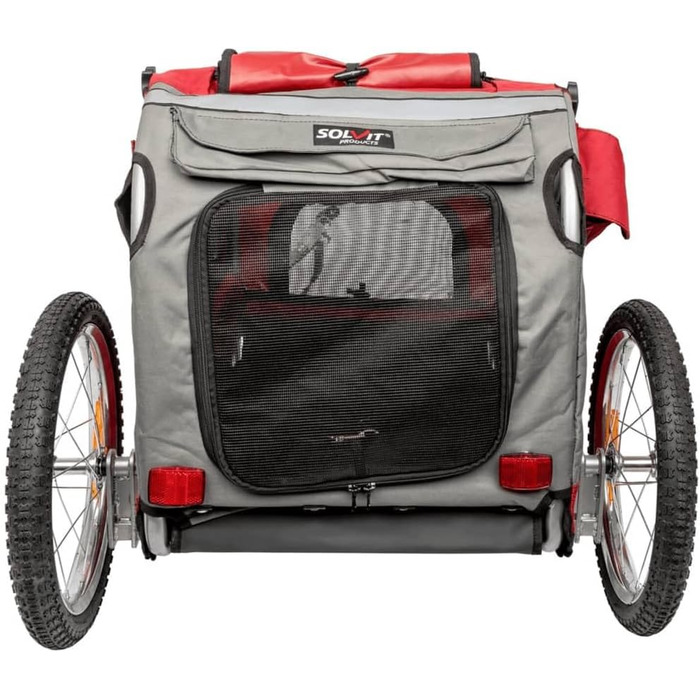 PetSafe Happy Ride Алюмінієвий велопричіп для собак з сітковим вікном та відбивачами, розмір M (до 13,6 кг)