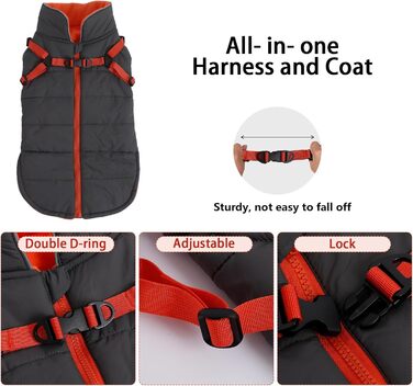 Водонепроникний зимовий теплий дощовик для собак, розмір M (довжина спини 34 см), зелений, з кріпленням для повідка