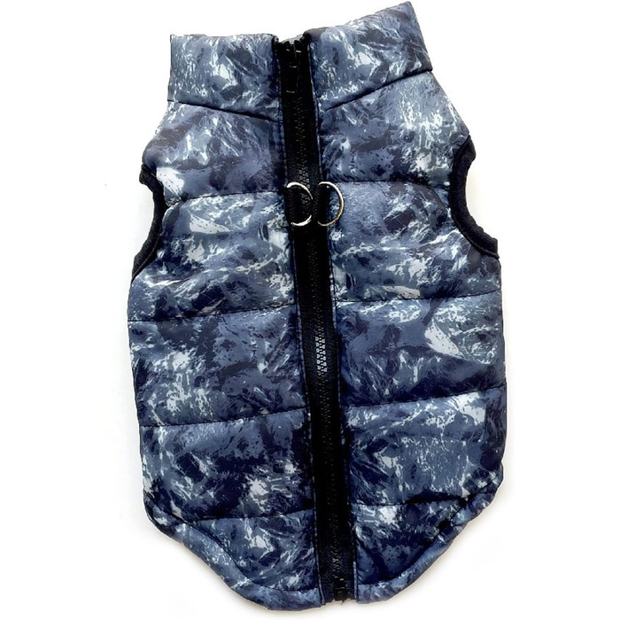 Зимовий теплий одяг для собак: чорна куртка-жилет для собак середніх розмірів (L)