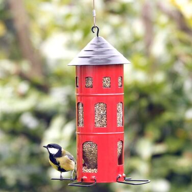 Будиночок Wildlife Garden WG339: комбінований для насіння, годівниця, силос для корму, червоний