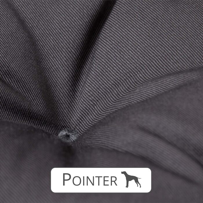 Ортопедичне ліжко для собак середніх порід - ліжко з знімним матрацом, прання до 95°C, сушка в сушильній машині, стійке до подряпин та укусів, Made in Germany (L - 80x70 см, Антрацит)