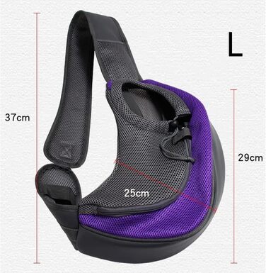 Тканина-слінг для собак, переноска для цуценят на плечі, переноска для домашніх тварин, переноска для собак та котів, переноска для маленьких тварин, зелена (L, фіолетова)