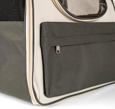 Рюкзак для тварин Petsona: переноска для кота та собаки, сірий, 37 × 34 × 25 см