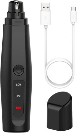 Електричний триммер для нігтів Happyyami для собак та котів - безпечний та зручний, з алмазним насадком