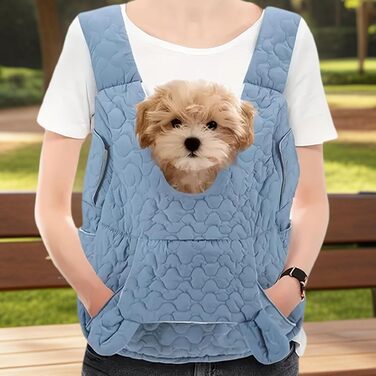 Рюкзак для собак Godpqiui | Дихаючий рюкзак-переноска для маленьких собак та котів, для цуценят, середніх котів, для прогулянок, кемпінгу, походів, їзди на велосипеді (Сапфір)