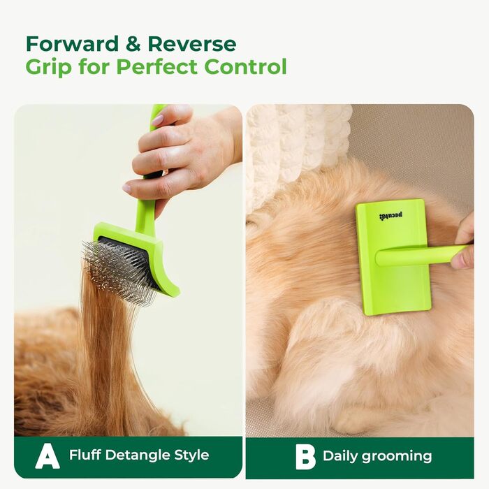 Пек'ют Лiкер Бюртє Профi: щiтка для вигiнню пiдшерстку собак, розплутування, довгi голки, для пуделів, теддiв, кокапу, довгошерстих порiд (25 мм, L, 15 мм, з клейкими кульками)