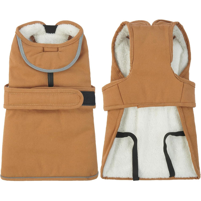 Зимовий теплий куртка для собак Kuoser з відбиваючими елементами, флісова жилетка для маленьких та середніх цуценят, водонепроникна та вітронепроникна жилетка для собак з отвором для повідка, XS-3XL, Зелений (XXL(Обхват грудей:70-85см;Обхват шиї:73см), Ко