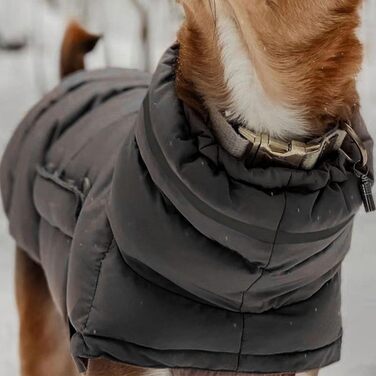 Водонепроникний зимовий пуховик для собак - тепла куртка для собак на холодну погоду, сірий | Зимовий одяг для тварин