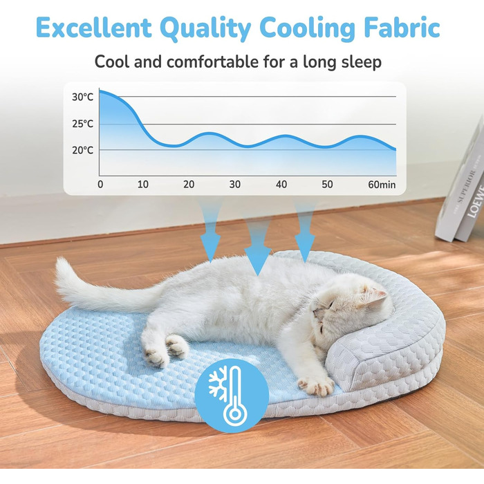 Підвісне ліжко для котів CATISM, 360° обертання, блакитне, до 20 кг