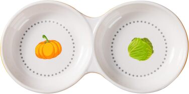 Набори мисок для тварин Navaris: для кошенят, морських свинок, кроликів - 2 шт. Кераміка, зелений/помаранчевий