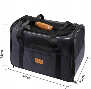 Переноска для собак та котів, розмір M, з мискою