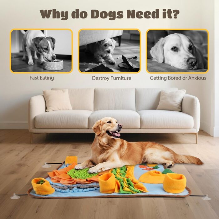 Килимок-нянчильник для собак Nobleza: інтерактивна іграшка-тренажер, 75x58 см