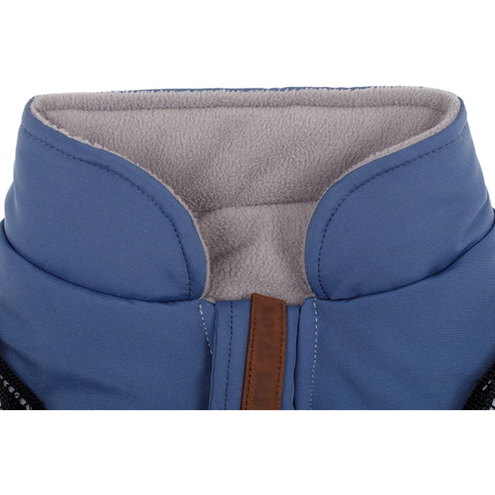 Водонепроникний теплий зимовий одяг для собак JSSEVN - куртка з кріпленням для повірця, для цуценят та собак середніх розмірів, бежевий, M