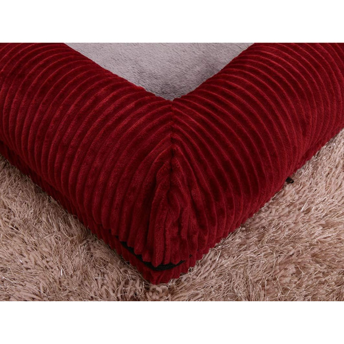 Крісло-ліжко для собак великих та середніх порід, м'яке, знімне, миється, комплект з 4 частин, колір жужубе рожевий (70x55x15 см)