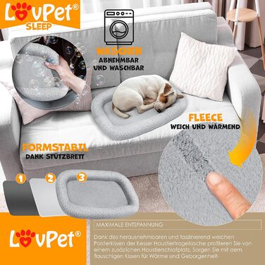 LOVPET® Сумка-переноска для собак і котів 2-в-1, транспортна коробка з подушкою, 3 рулони пакетів і миска, 44×31×36 см, сумка для перевезення домашніх тварин