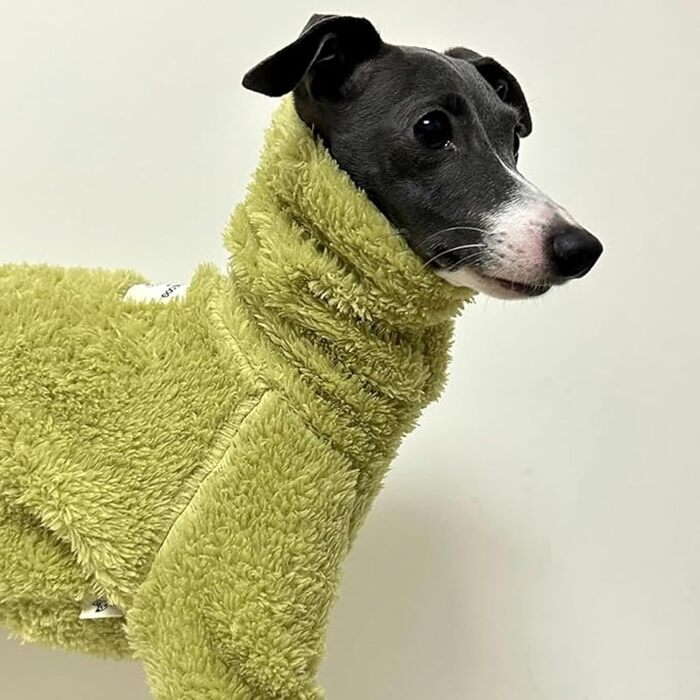 Флісовий костюм-комбінезон для собак, теплий зимовий піжамний костюм з ніжним флісом, італійський стиль, для грейхаундів та собак середніх розмірів (колір коричневий, розмір 9#)