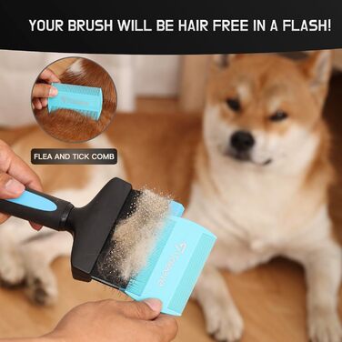 Професійна щітка для собак з довгим волоссям Dual Flex - знімає підшерсток, розплутує та видаляє ковтуни. Підходить для собак та котів